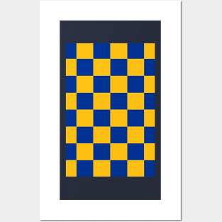 Leicester Checkered Flag (Red and White) Posters and Art